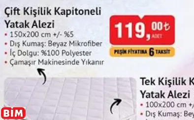 CASİLDA HOME ÇİFT KİŞİLİK KAPİTONELİ  YATAK ALEZİ